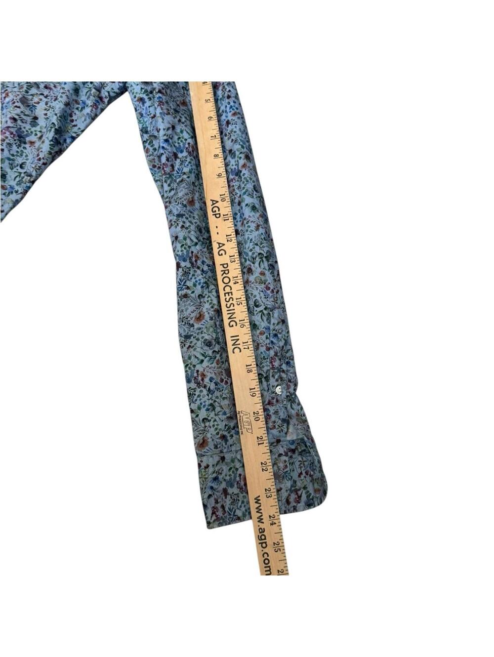 Eton Slim Fit Floral Liberty Style Dress Shirt L 16.5 Luxury Quiet Luxury - Picture 5 of 7